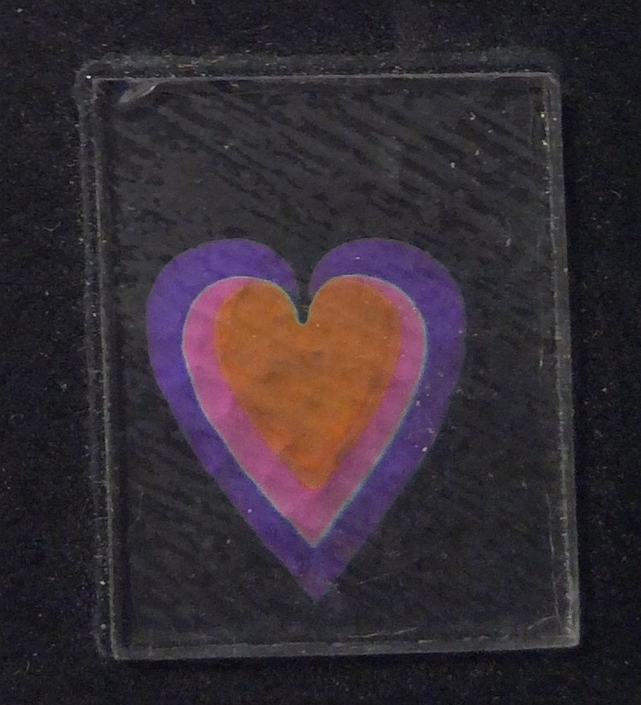 CBS DICHROIC GLASS 90 C.O.E. Single Small Size HEART #4