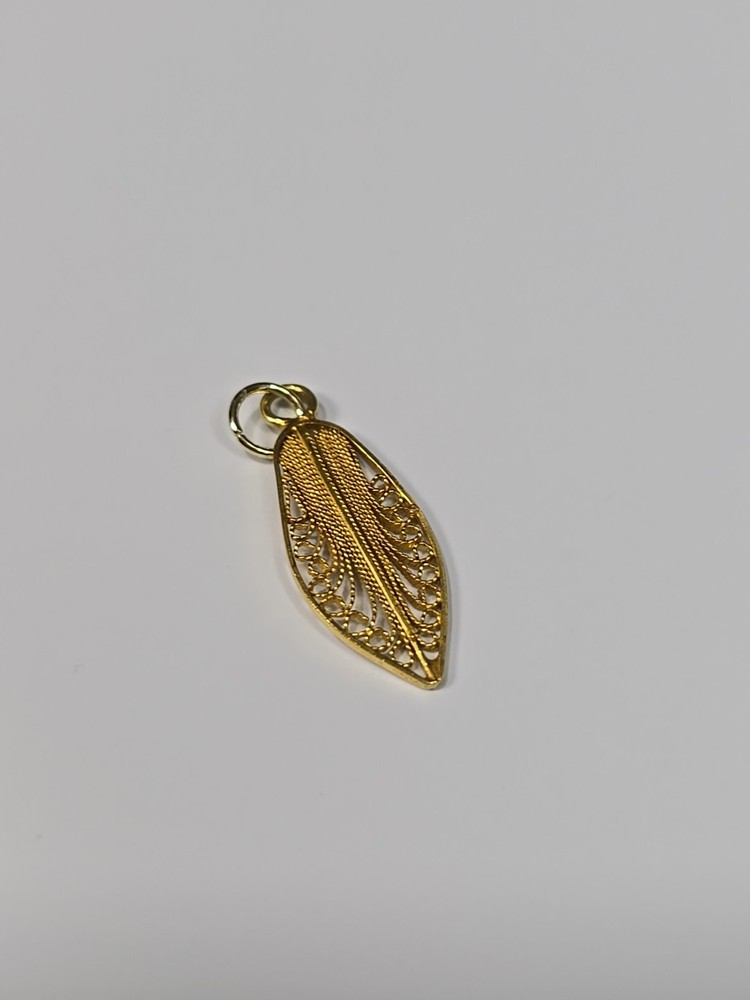 Filligree Pendant Charm Gold Color