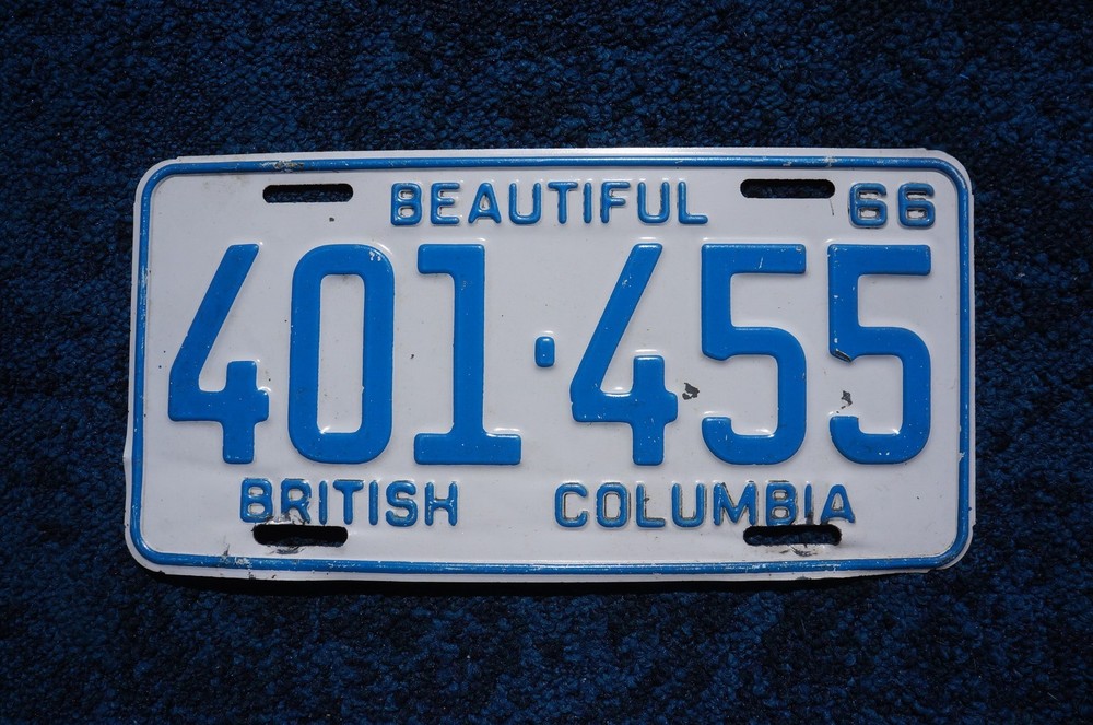 1966 British Columbia License Plate