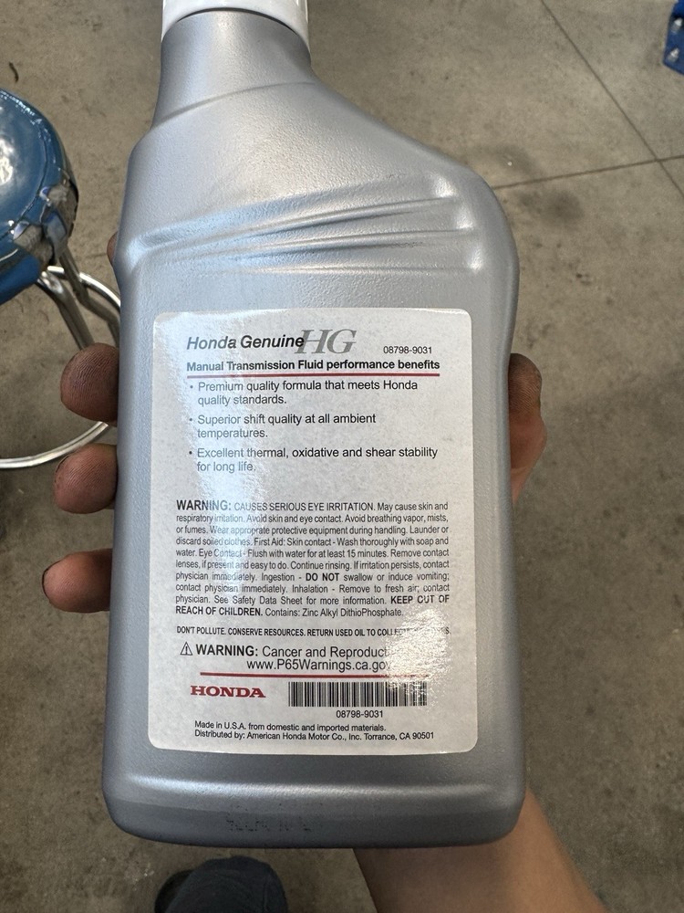 Honda Manual Transmission Fluid