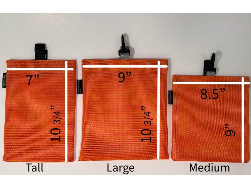 NEW! Large Dive Mesh Hook Loop Pouch- Flat Bottom