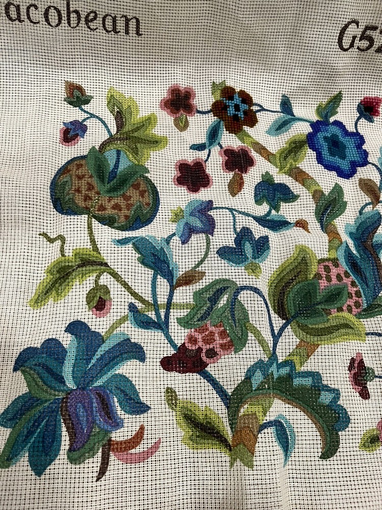 Vintage Penelope Jacobean Handpainted Canvas