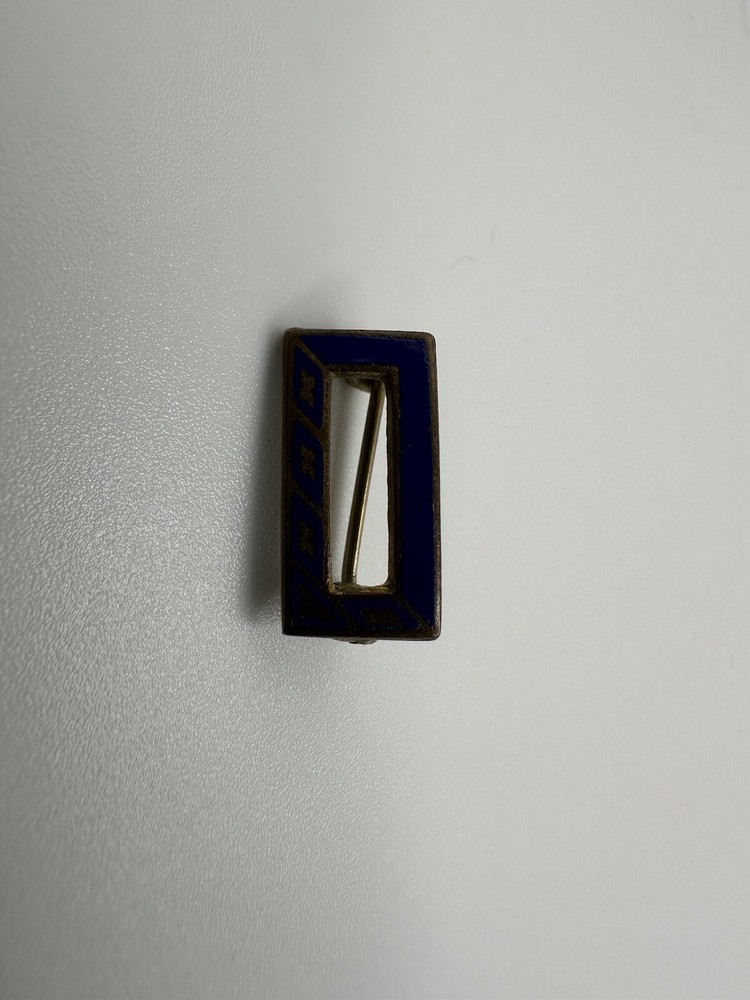 Antique Military Blue Enamel Pin