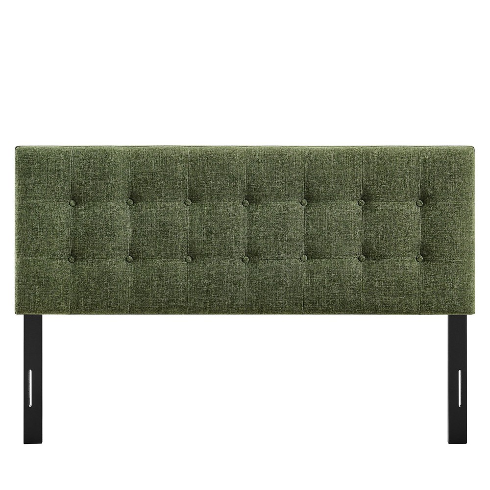 Emily Fabric Upholstered King Size Headboard in Foliage