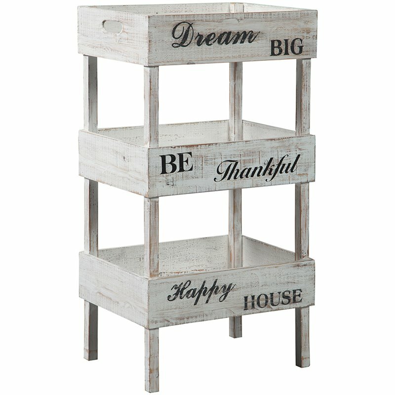 Bowery Hill Storage Rack in Antique White