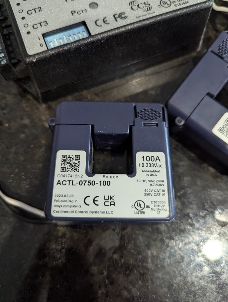 Continetal Control Systems 100a CT - Current Transducer .333Vac