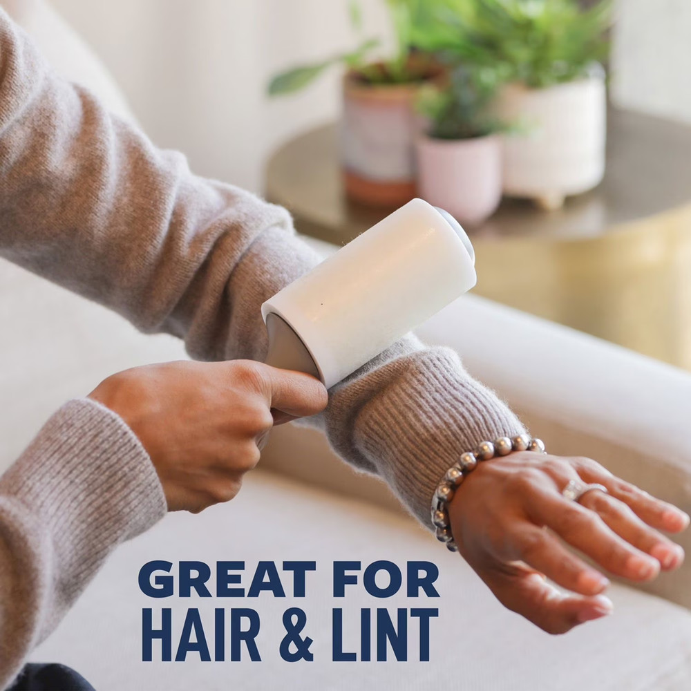 Scotch-Brite Lint Roller 340 Easy Tear Sheets, 4 Rollers/Pack, 85 Sheets/Roller