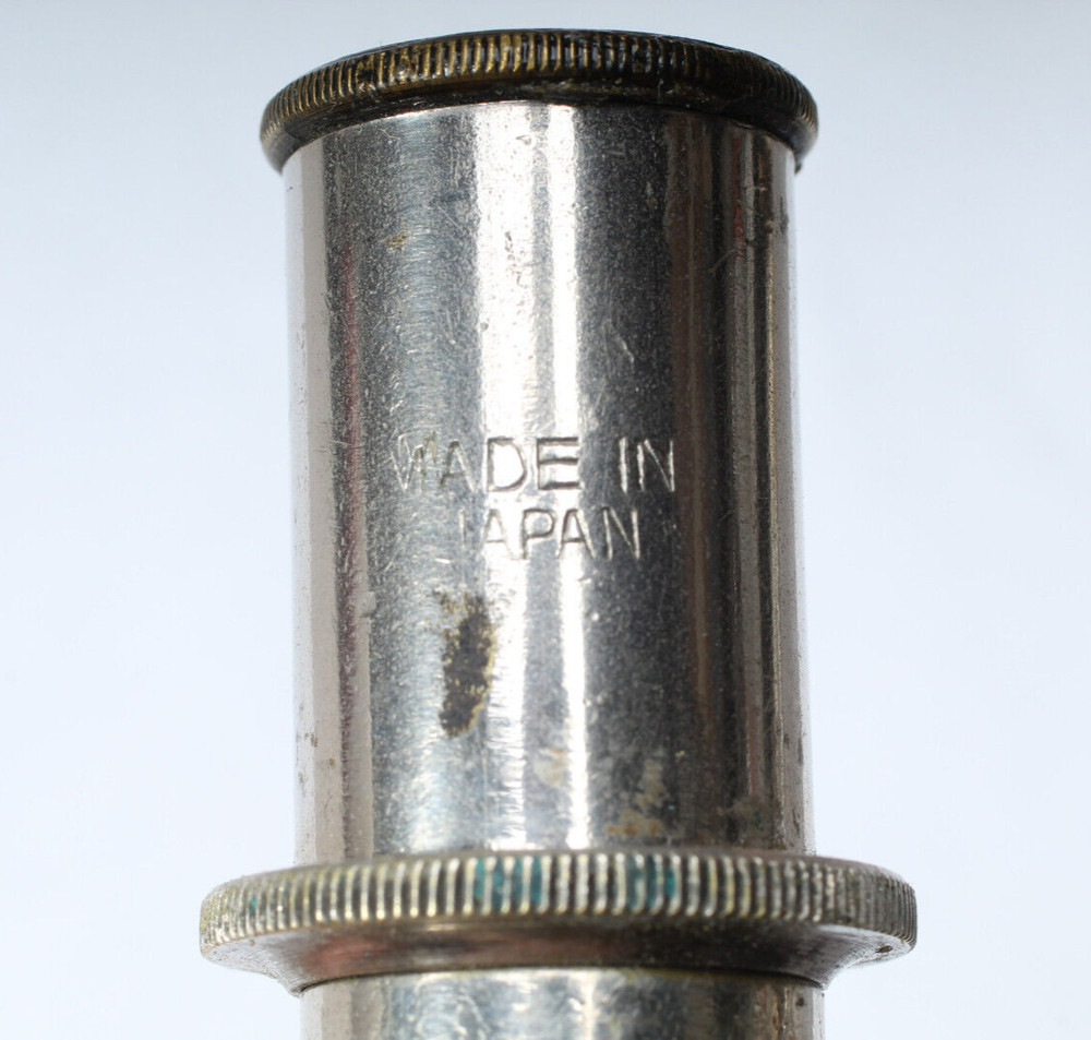 UNBRANDED POCKET MICROSCOPE NICKLED BRASS WORKS VERY POWERFUL