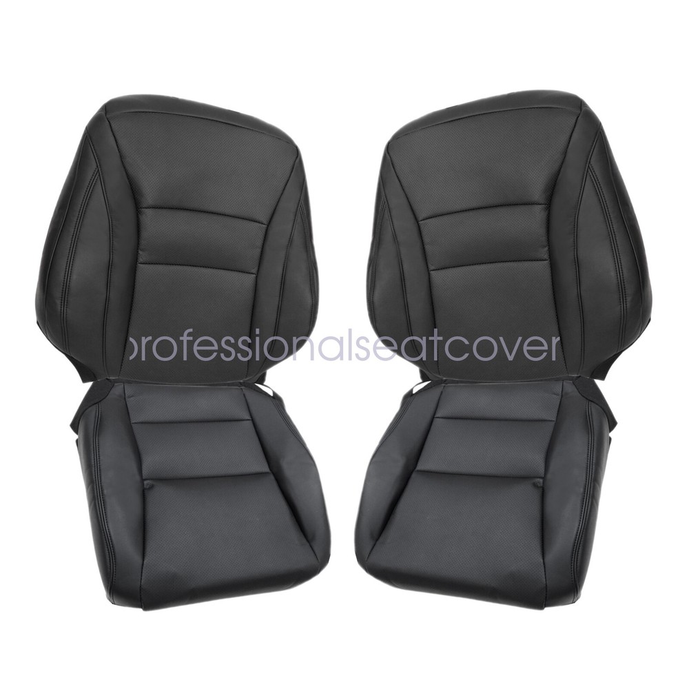 For 2013-2017 Honda ACCORD Both Side Top & Bottom Seat Cover Black Perforated