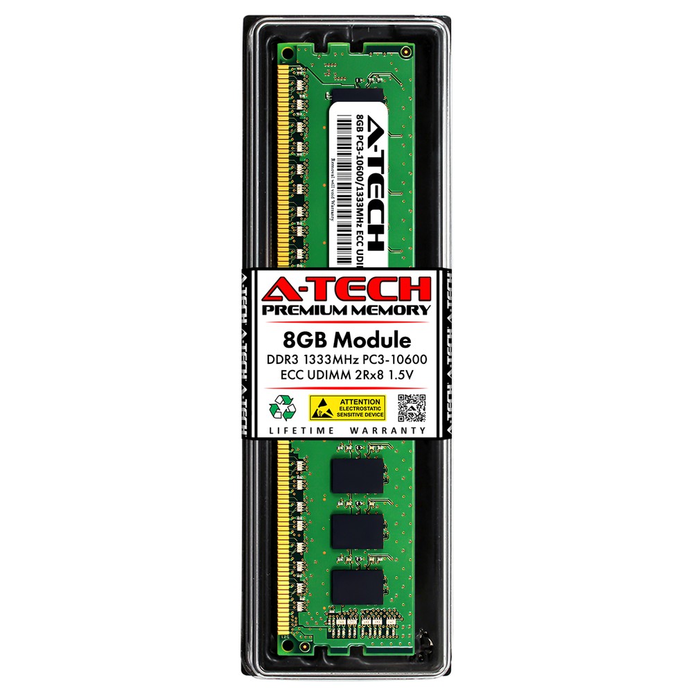 8GB 2Rx8 PC3-10600E ECC UDIMM (Lenovo 0A65718 Equivalent) Server Memory RAM