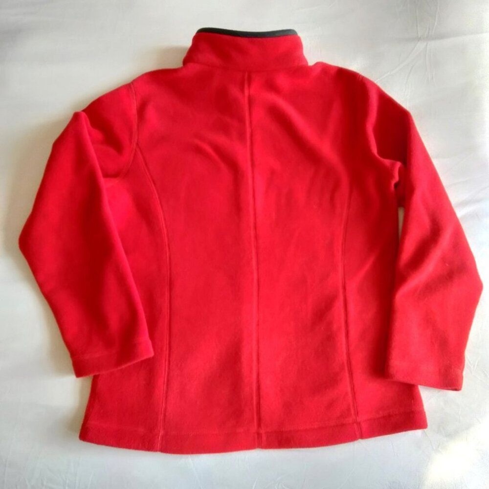 Eddie Bauer Red Fleece Zippered Jacket Men's MEDIUM