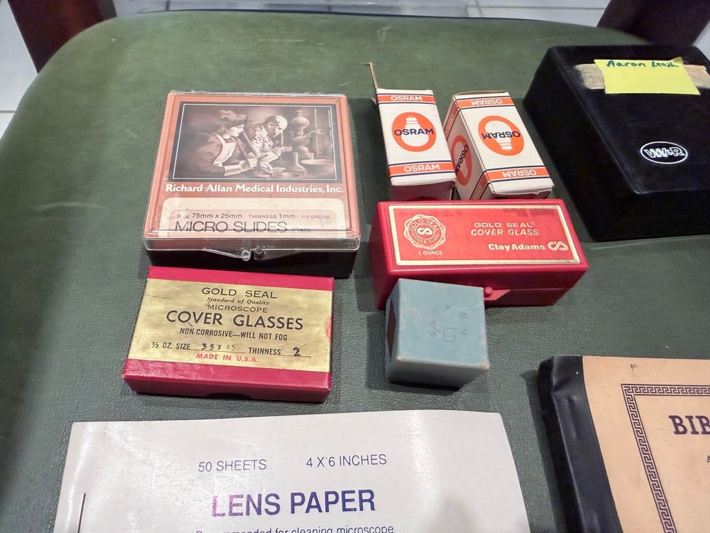 Antique Leitz Wetzlar Binocular Microscope with Case and Original Power Source,