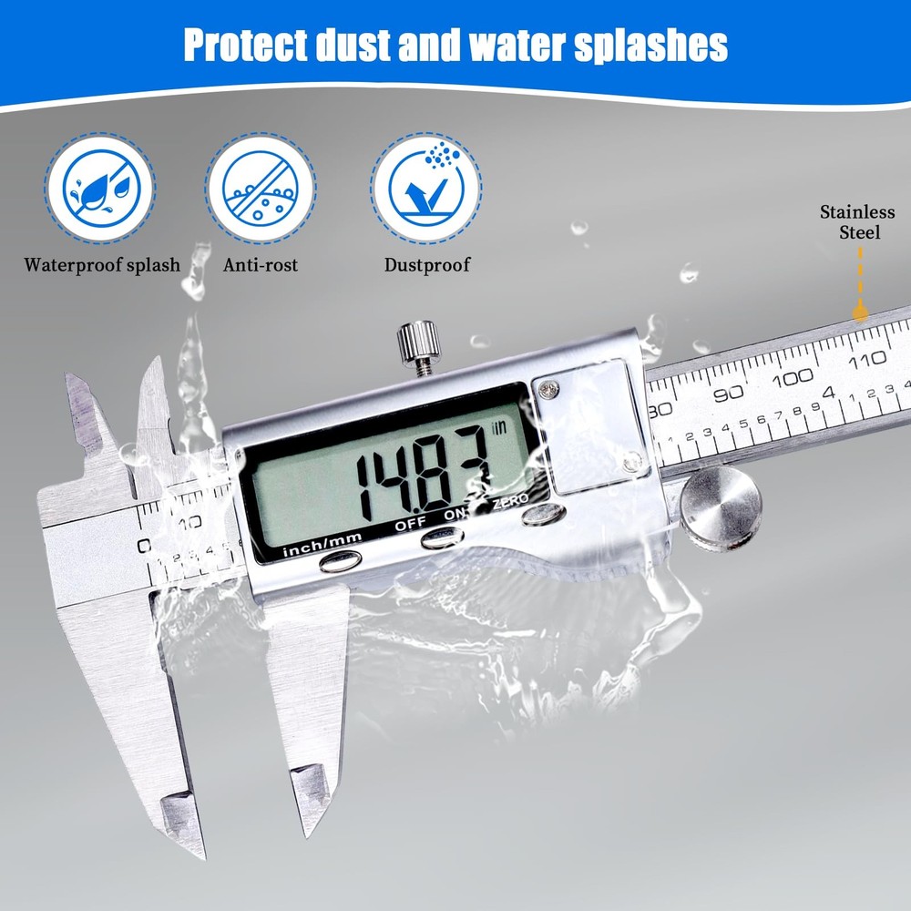 Digital Caliper Measuring Tool,Caliper Tool with Stainless Steel,...