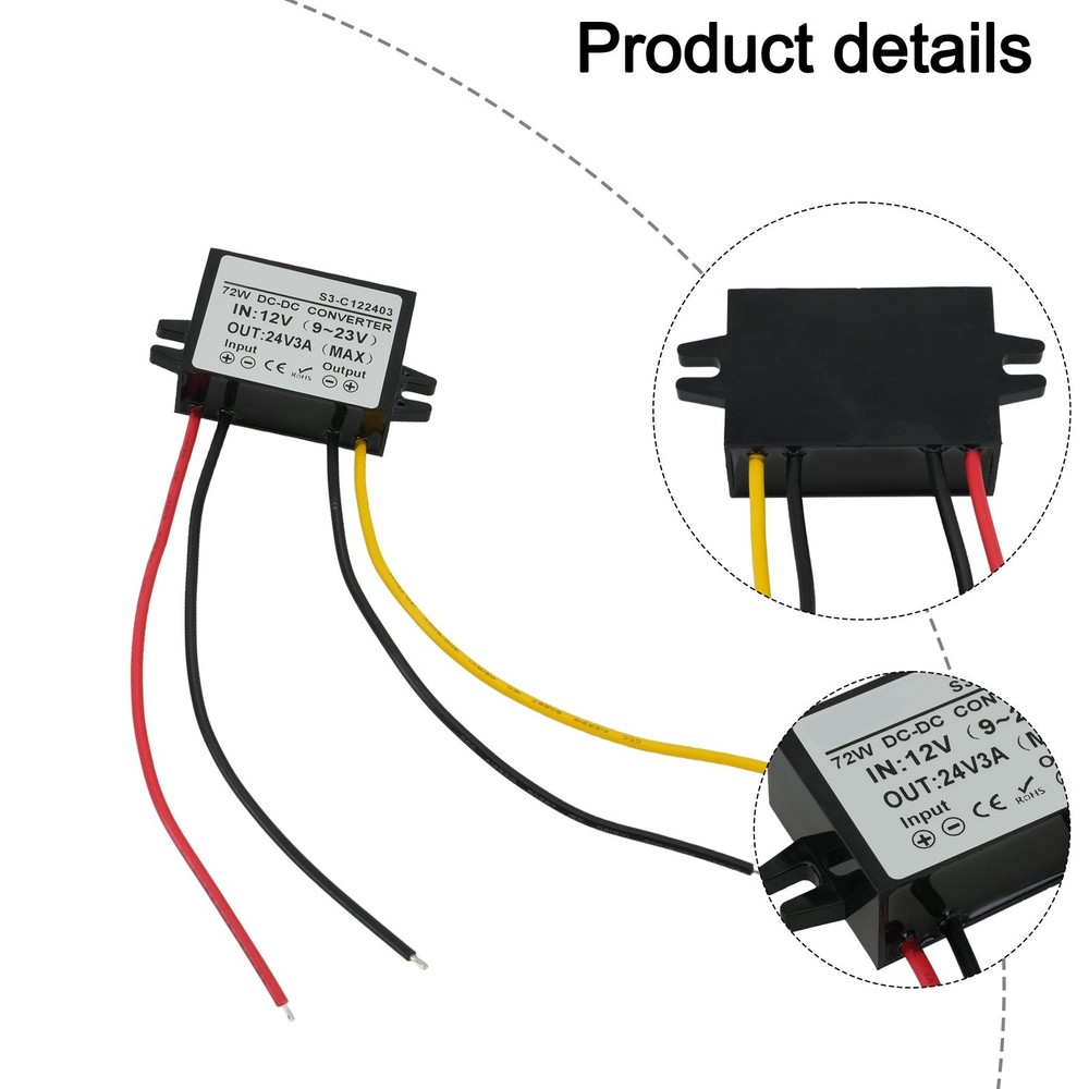 Casing Material: Plastic Input Voltage: 9-23V DC Rated Output Current: 3A