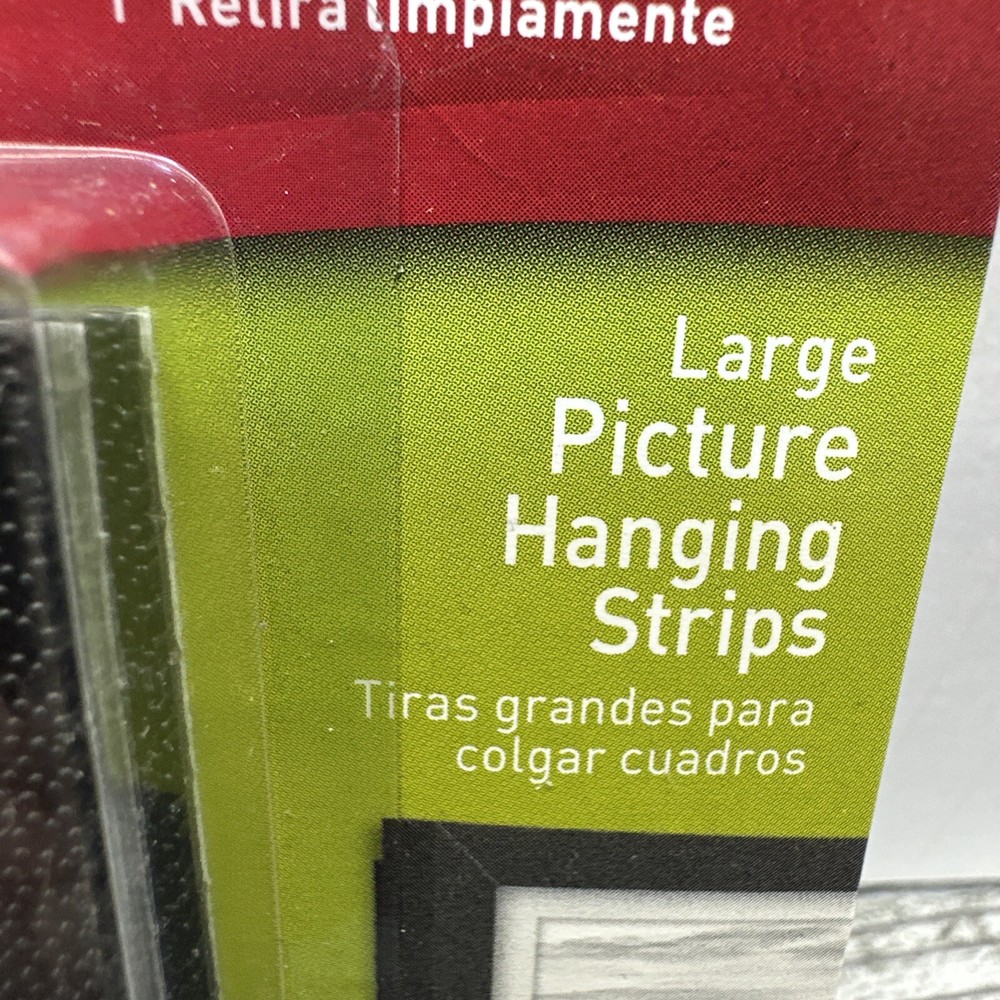 Command 3M Damage Free Large Picture Hanging Strips Black NIP {II}