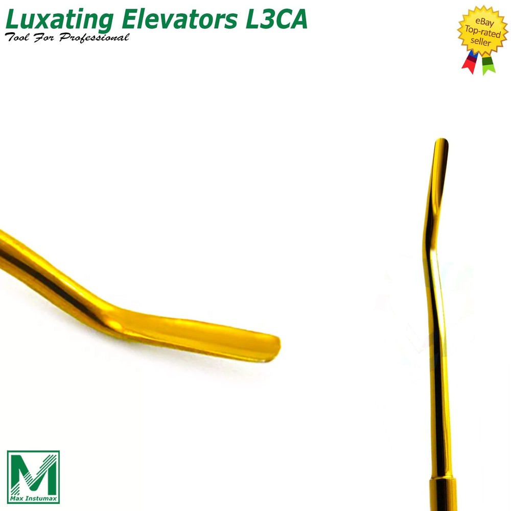 Dental Tooth Extracting L3CA Elevator Luxating Root Elevator Gold Tip