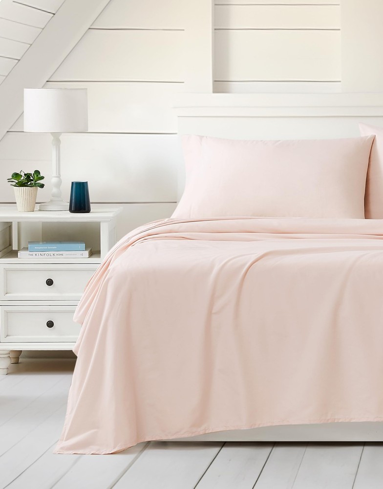 Luxury Cotton Blend 4-Piece Sheet Set, Full, Blush