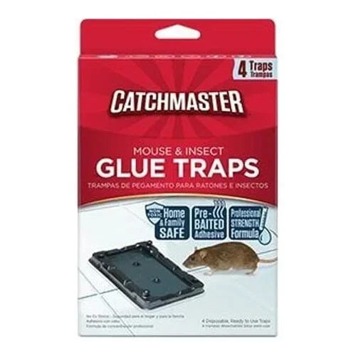 Catchmaster Mouse & Insect Glue Traps, Solid Design, 4 Count