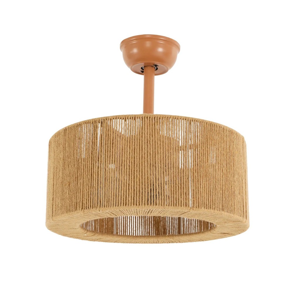 Caged HEMP Modern Ceiling Fan with LED Light & Remote Control Quite