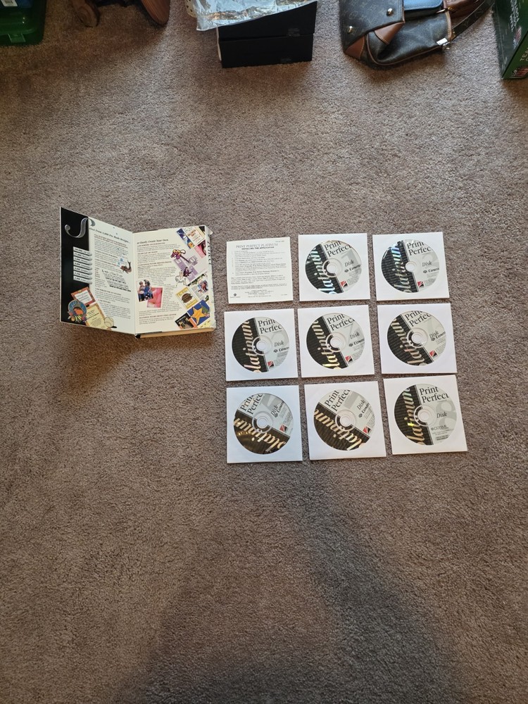 Print Perfect Platinum Swift Software Desktop Publishing 8 Discs Open Box