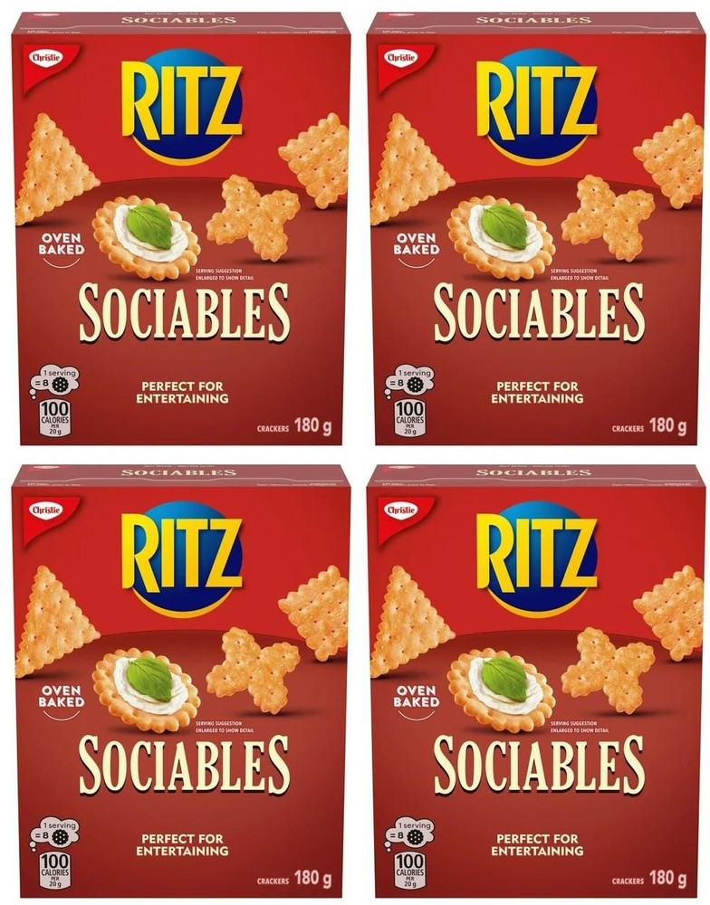 Ritz Sociables Crackers, 180g (4 Pack)