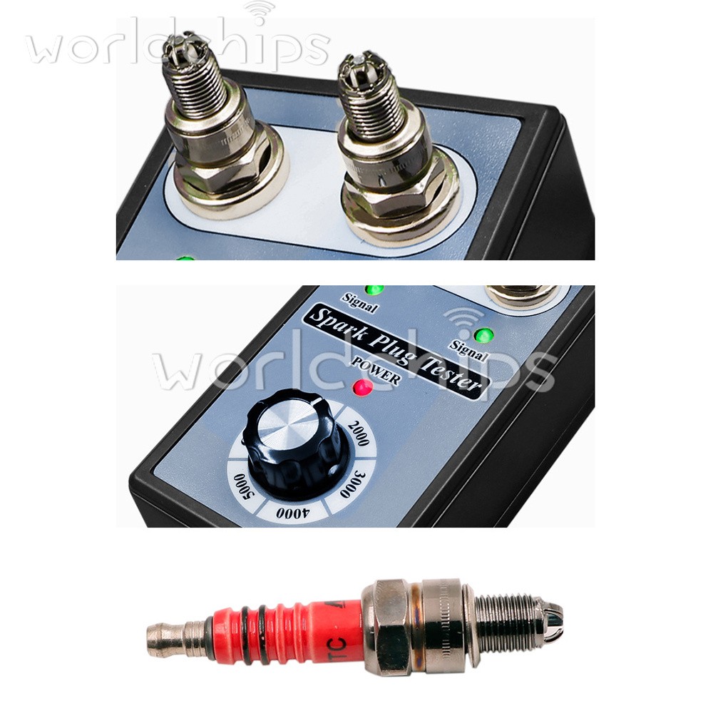 12V Car Spark Plug Tester Dual Hole Diagnostic Ignition Analyzer Tester