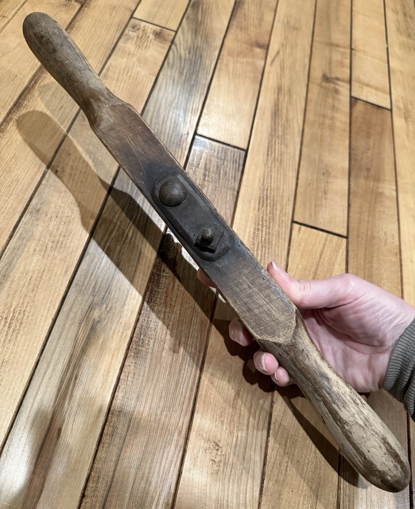 Antique Primitive 17.5” "T" Auger Handle Barn Beam Hand Drill Tool Adjustable