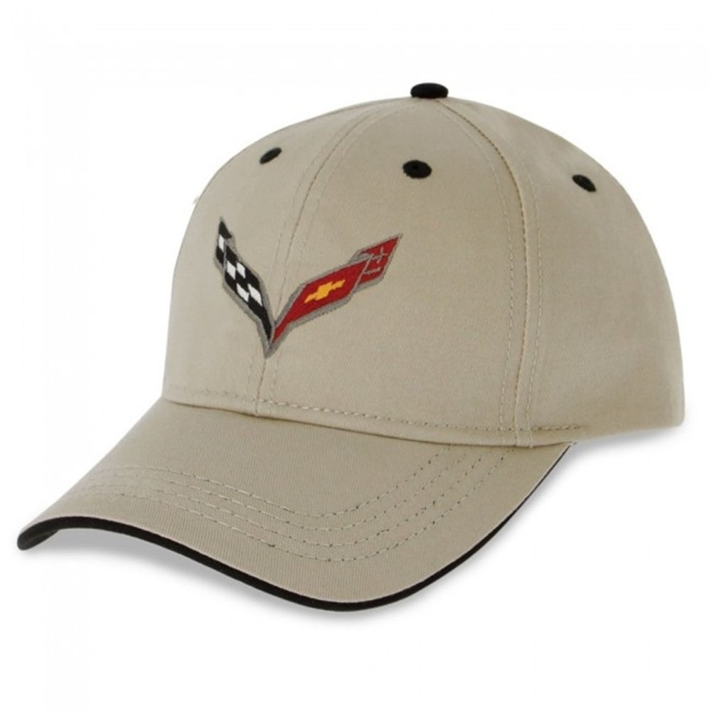 Corvette - Heritage Hat/Cap - Embroidered : C7 Stingray (Stone) One Size Tan