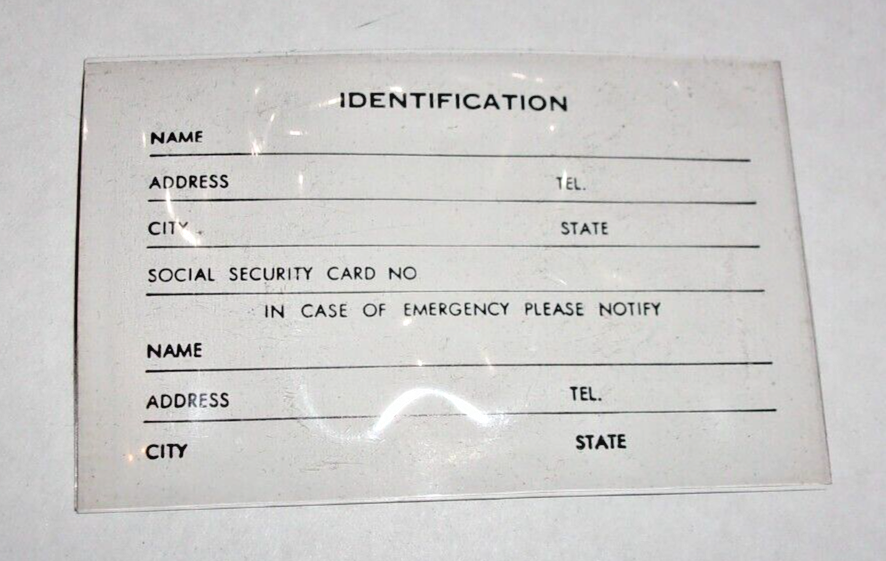 LEATHER MILITARY ID WALLET HOLDS ID CARD