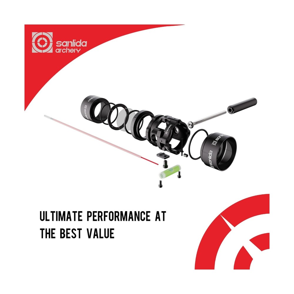 Sanlida Archery Hero10 Advanced Target Compound Bow Sight Scope with 6X＆8