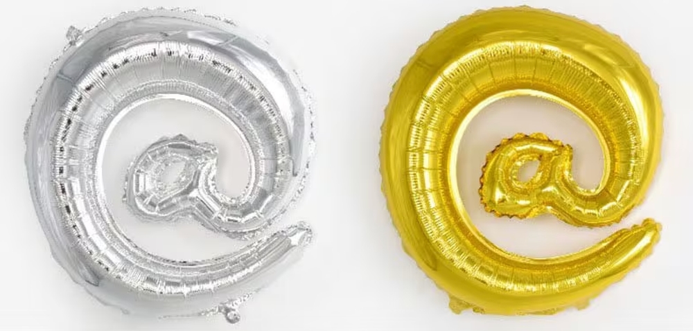Script Cursive Balloon Foil 16" Letters balloons Symbols A-Z and 0-9 ? # & !