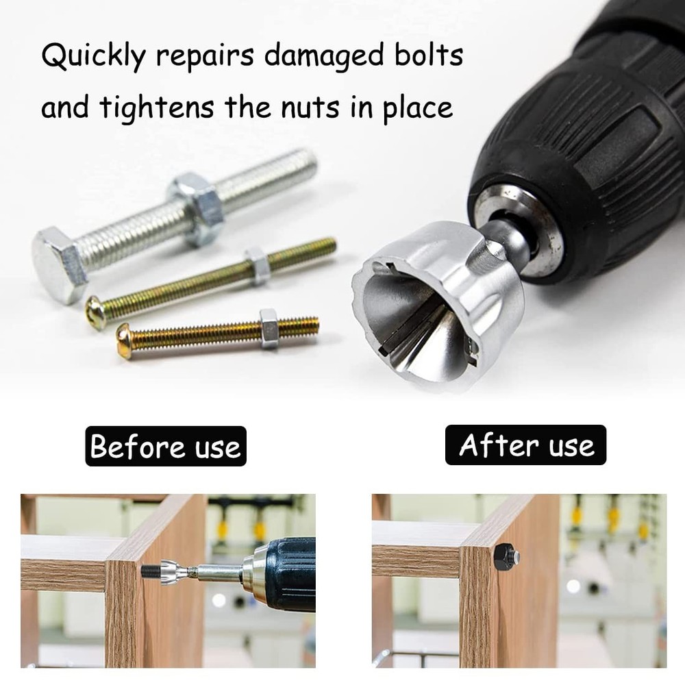 SeonFook Deburring External Chamfer Tool Bolt Thread Repair Screw Burr...