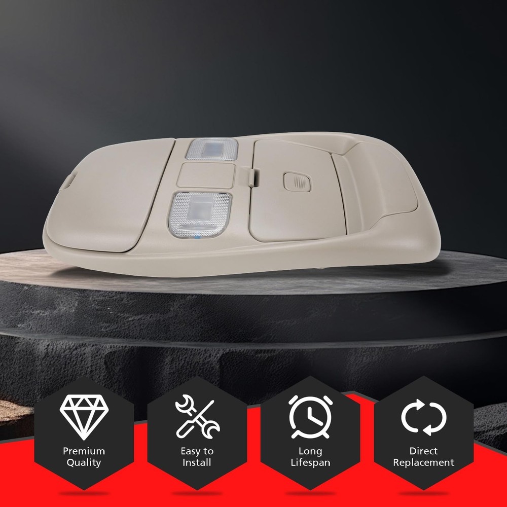 LED Overhead Console Assembly Compatible with Dodge Ram 1500 2500 3500 1998-2...