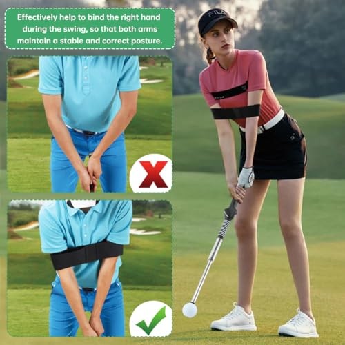 Golf Swing Pro Trainer: Portable Retractable Stick with Click Feedback for