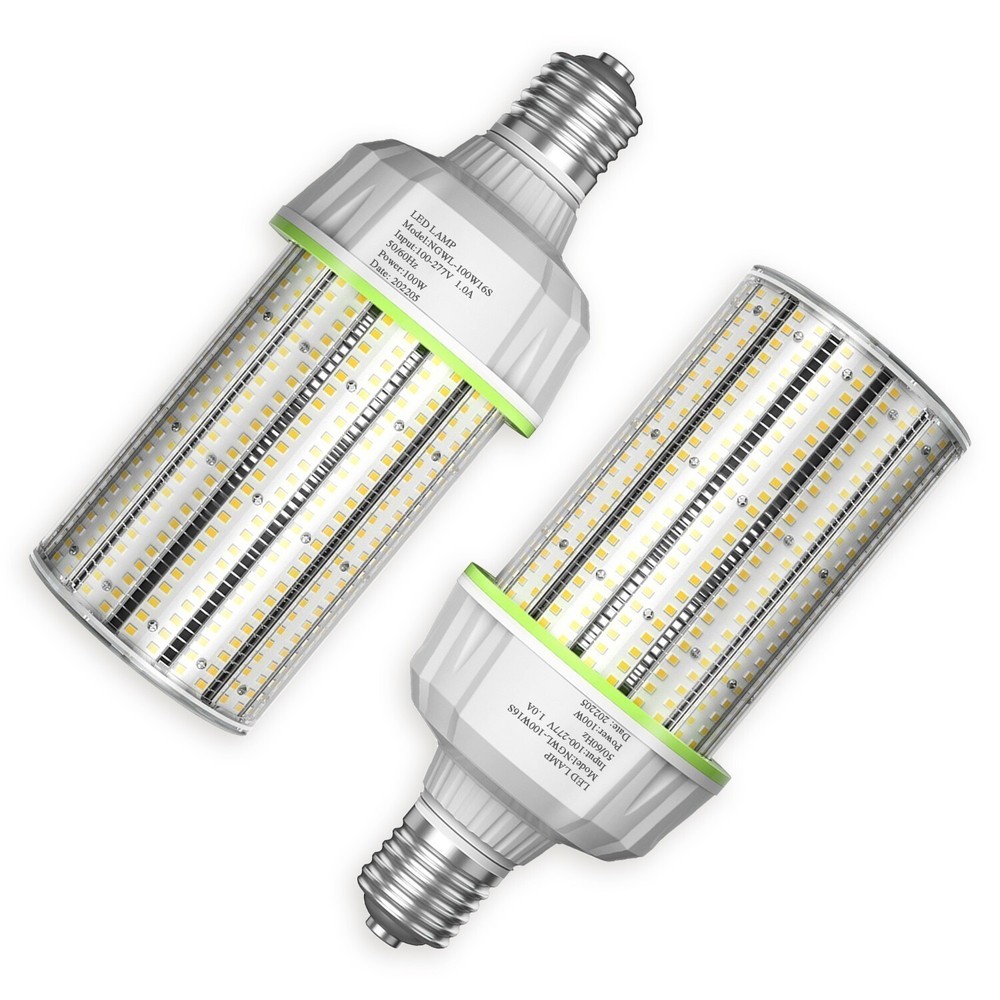 2Pack 100W LED Corn Light Bulb, 15000 Lumen 5000K 450W HID Replacement E39 Mogul
