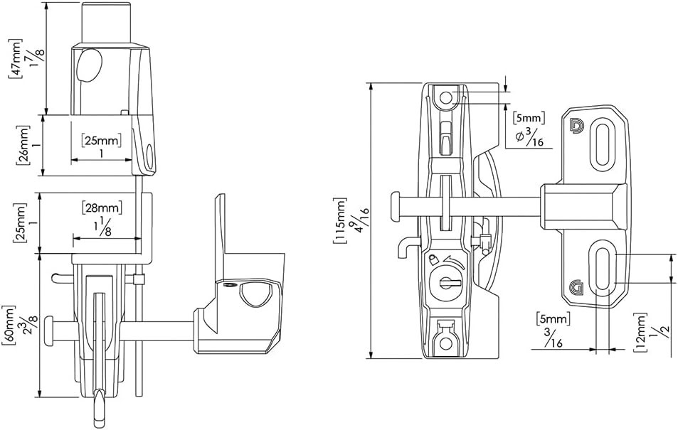 Weather Resistant Gate Latch for Outdoor Security - Key Lock-
