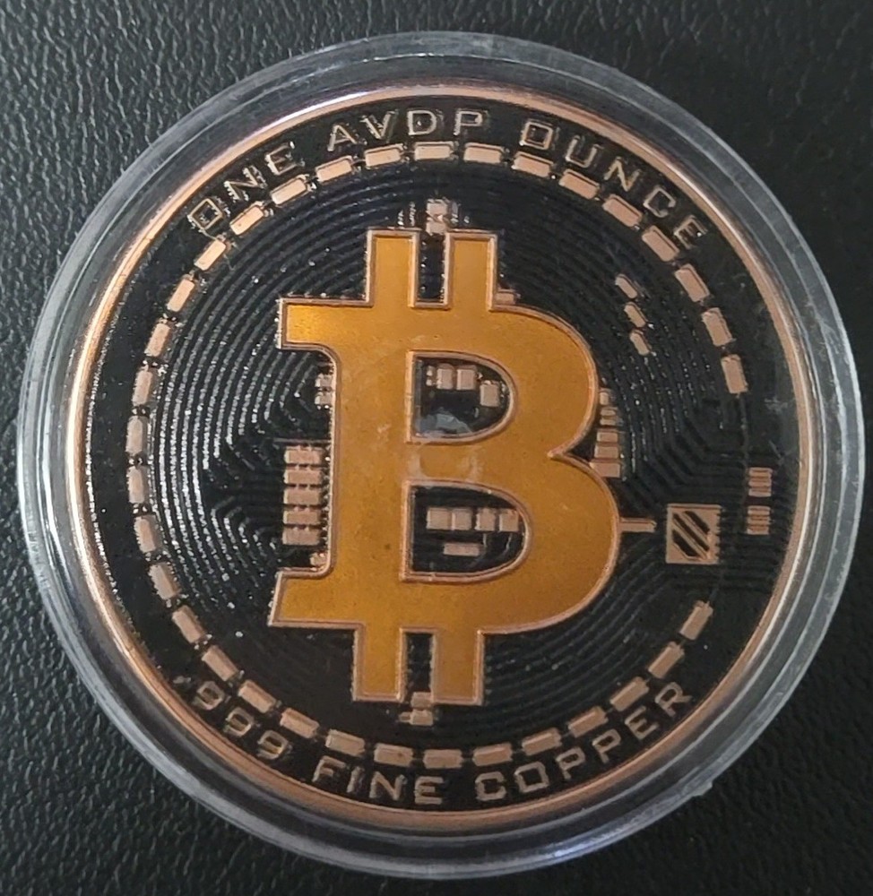 BITCOIN Circuitry 1oz AVDP Solid .999 Fine Copper Round Commemorative Coin #2