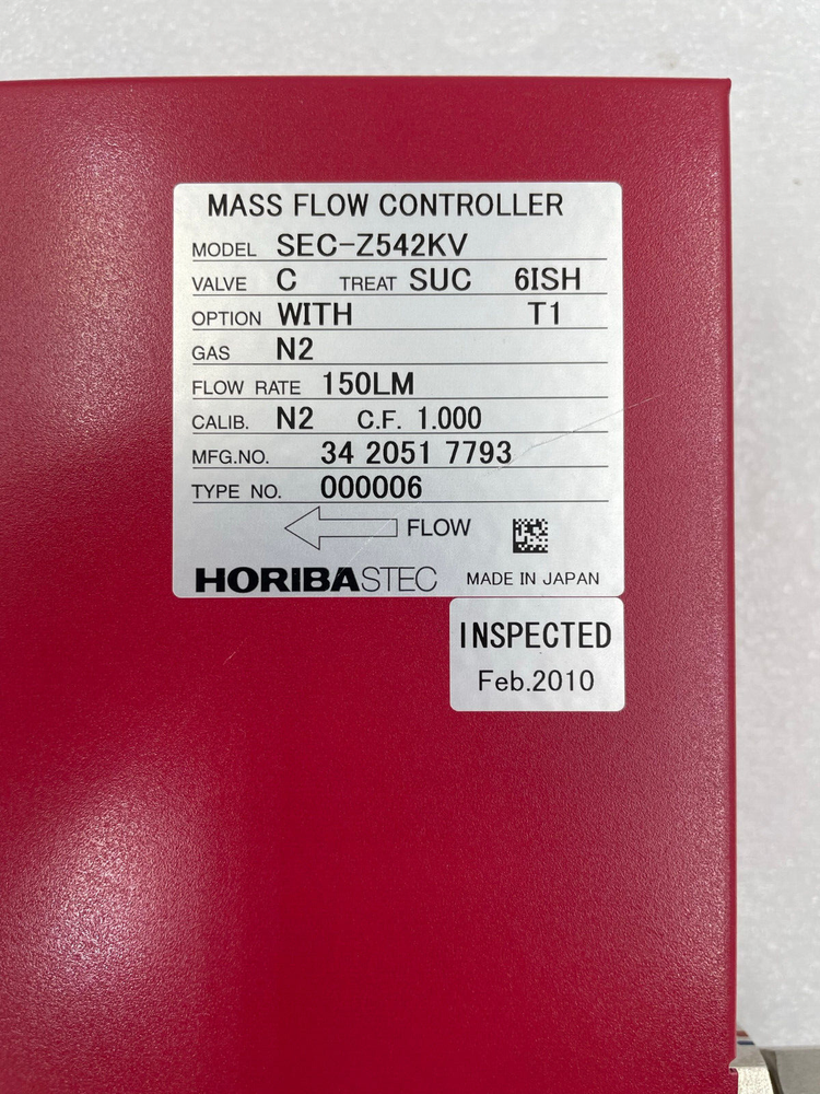 HoribaSTEC SEC-Z524KV Mass Flow Controller 150 SLM N2