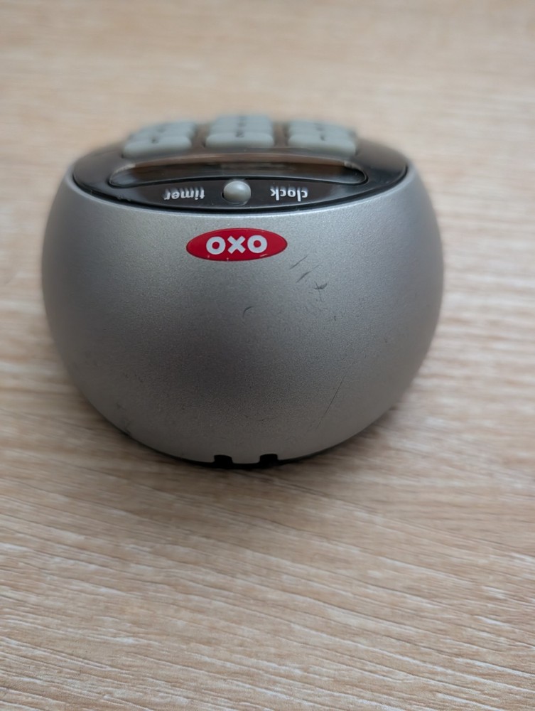 OXO Digital Kitchen Timer Large Display Countdown Count Up Battery Silver Black