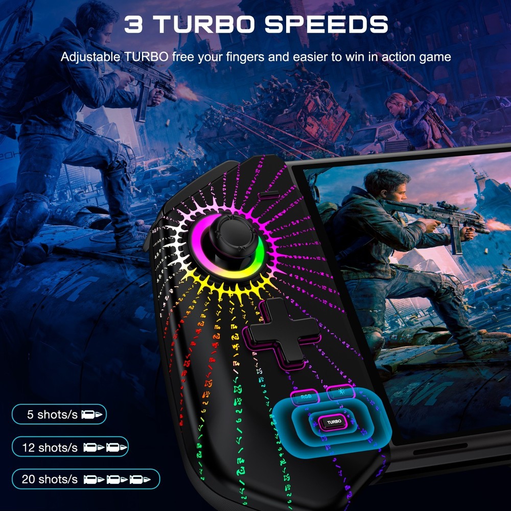 Switch Pro Controller for Switch/OLED, Handheld Grip with Hall Effect Joystick