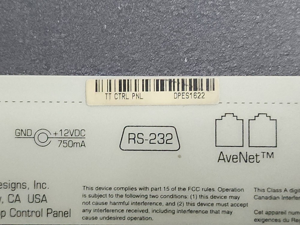 ENSEMBLE DESIGNS AVENUE EXPRESS TABLETOP CONTROL PANEL