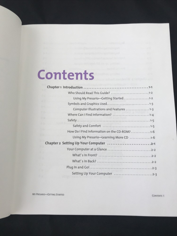 Compaq My Presario Getting Started First Edition User Manual Year 2000