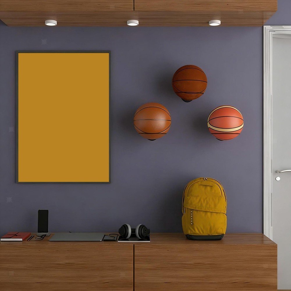 Wall Mount Basketball Holder Storage Rack Wall Decor