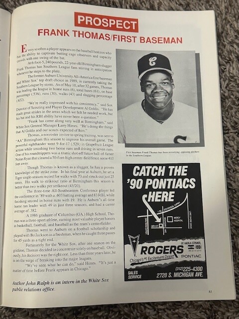 1990 Chicago White Sox Program New Comisky Park
