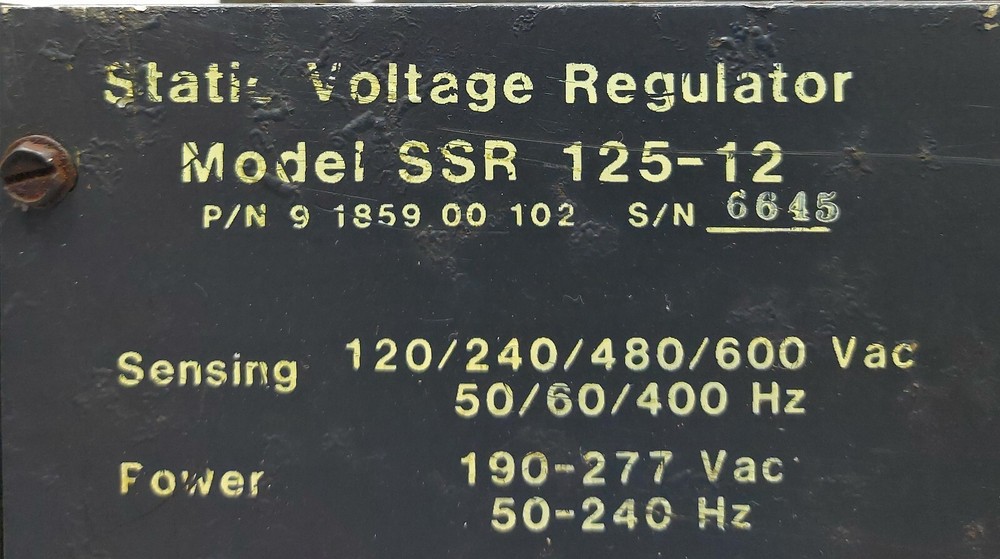 Basler Electric SSR 125-12 Voltage Regulator