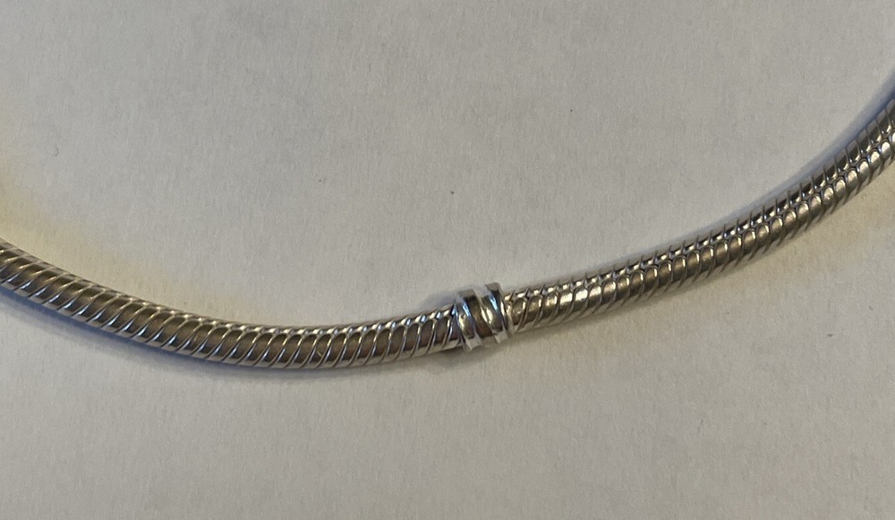 AUTHENTIC CLASSIC STARTER PANDORA STERLING SILVER SNAP CLASP BRACELET 7.5"