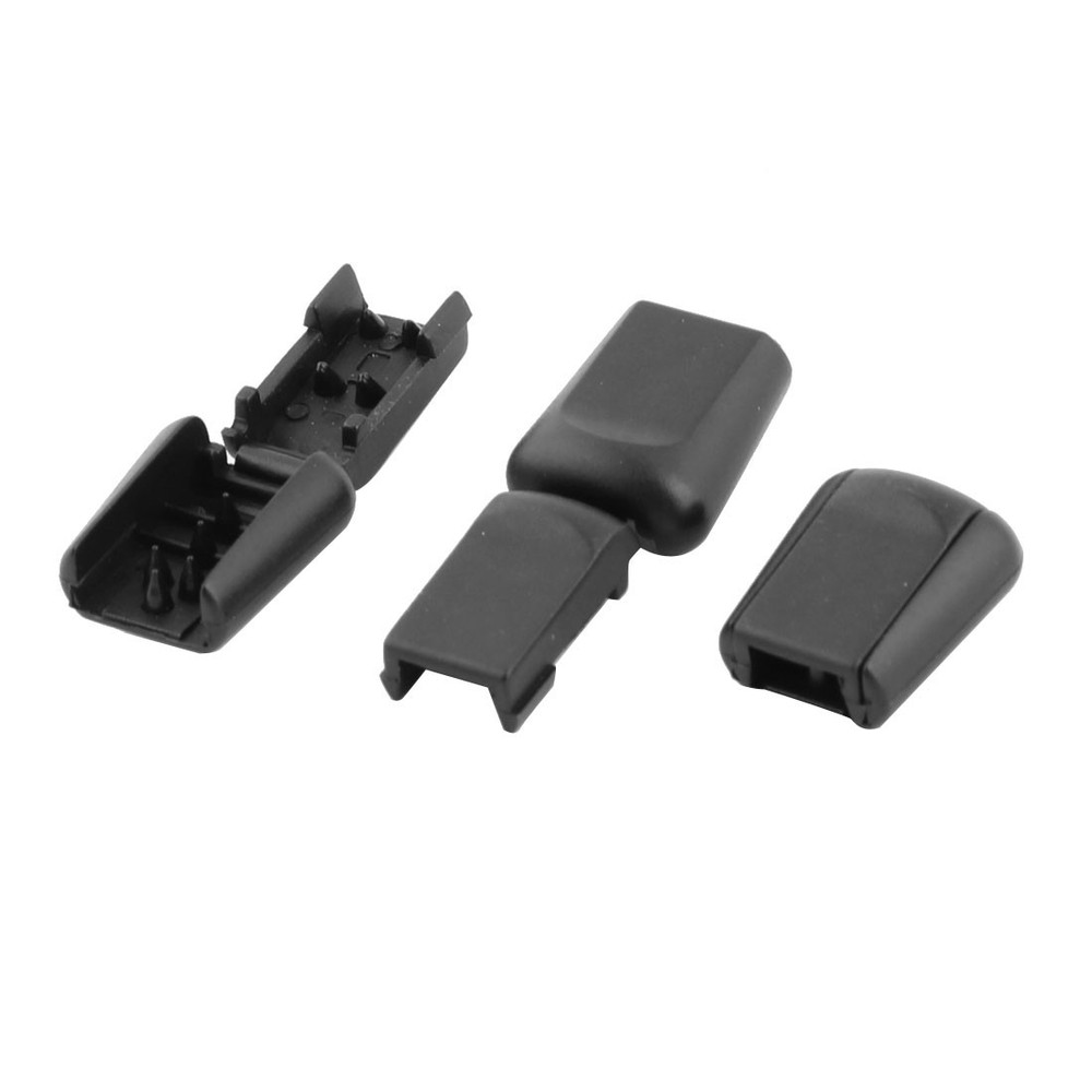 Plastic Sliding Rope String Drawstring Stopper Fastener Cord Lock Black 8pcs