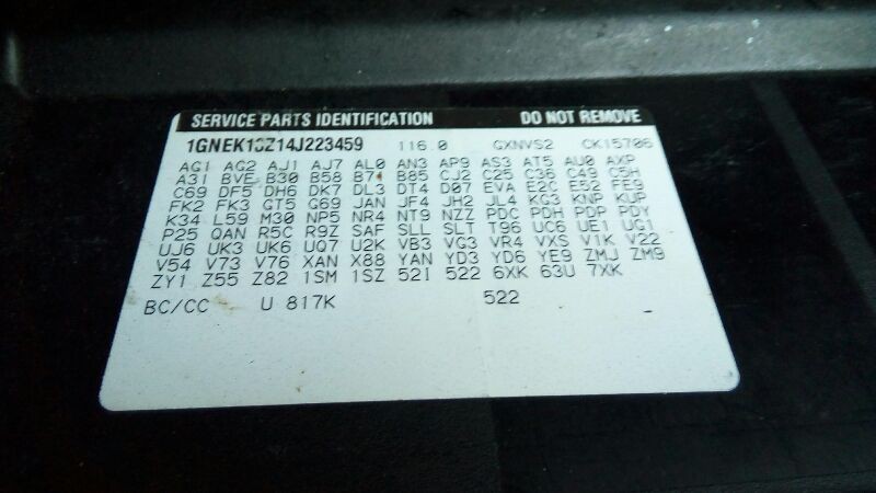 2004 TAHOE Jack only/ No Tools 5013354