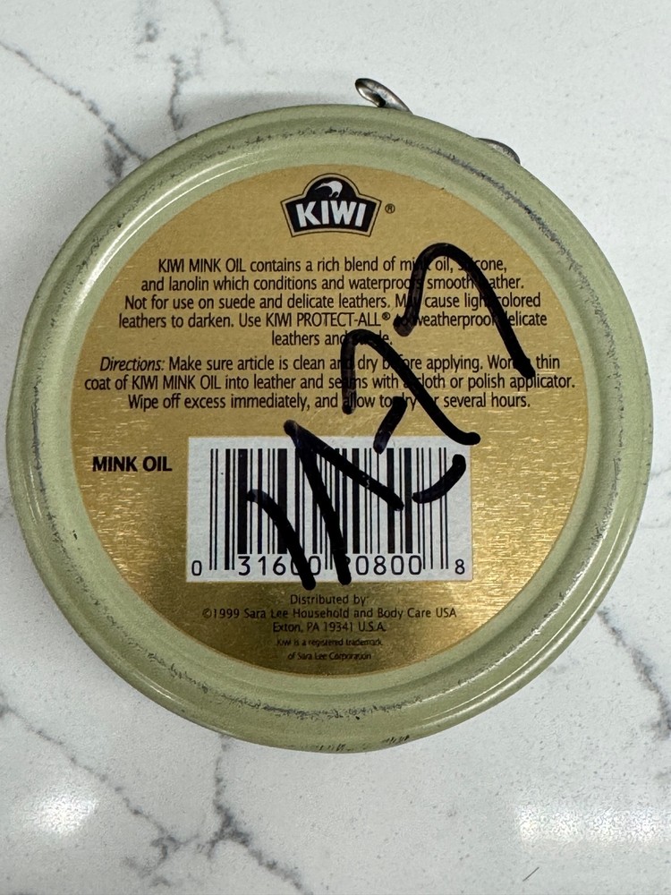 Kiwi Mink Oil Tin Container