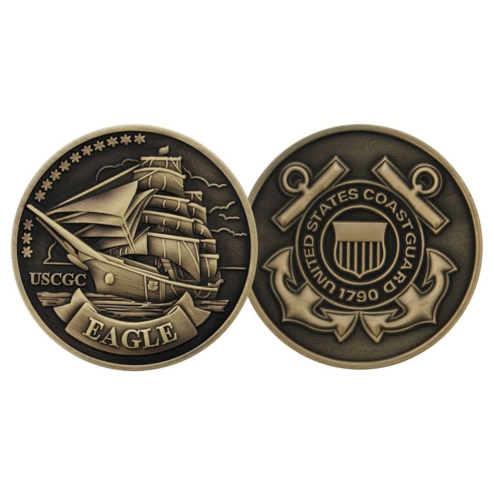 COAST GUARD  USCGC CUTTER  EAGLE BRONZE CHALLENGE COIN